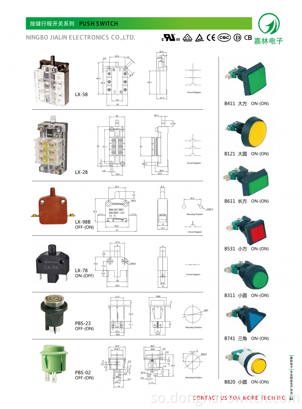 Riix Bedelka Push Switch